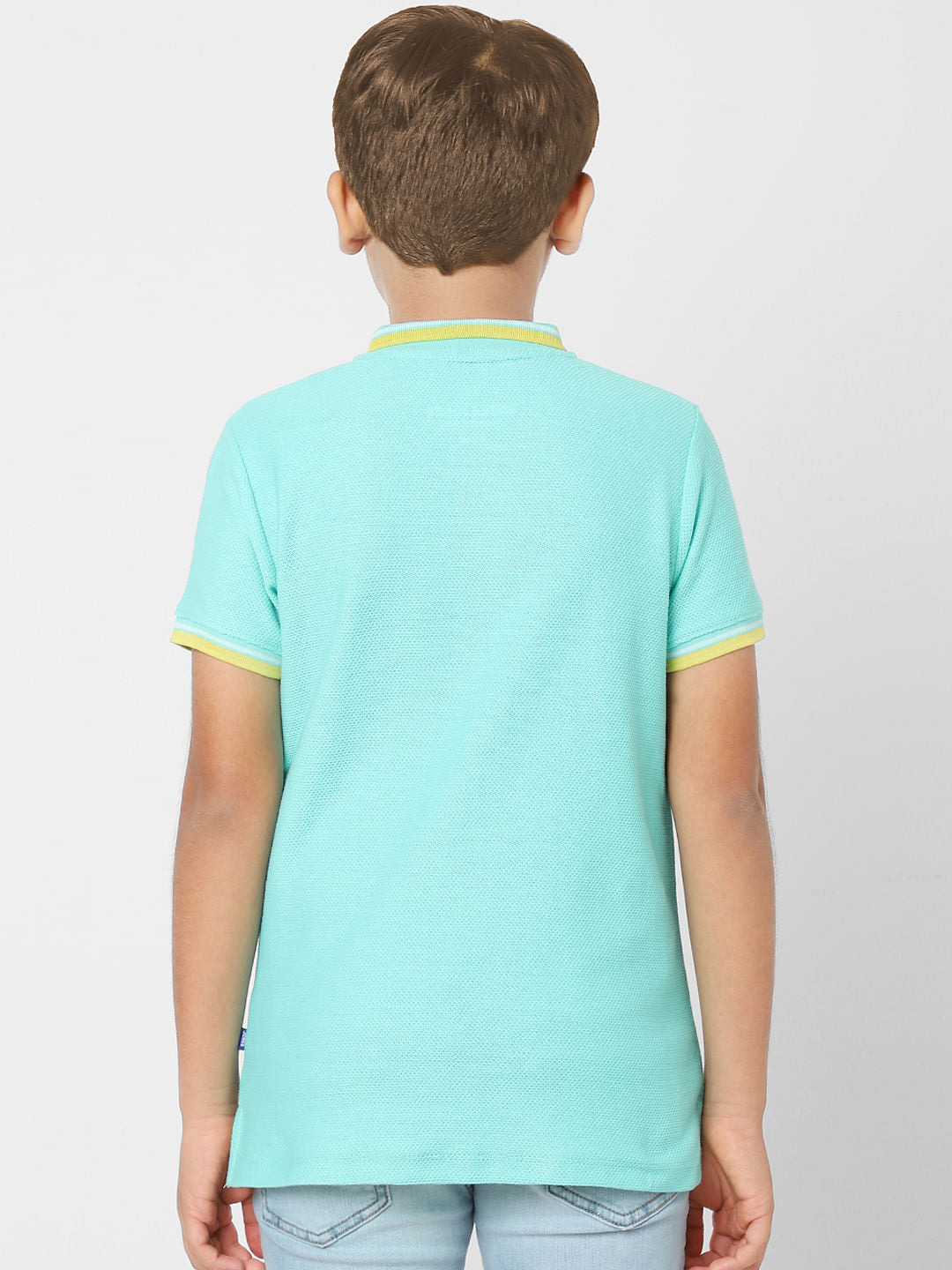 Boys Blue Polo Neck T-shirt