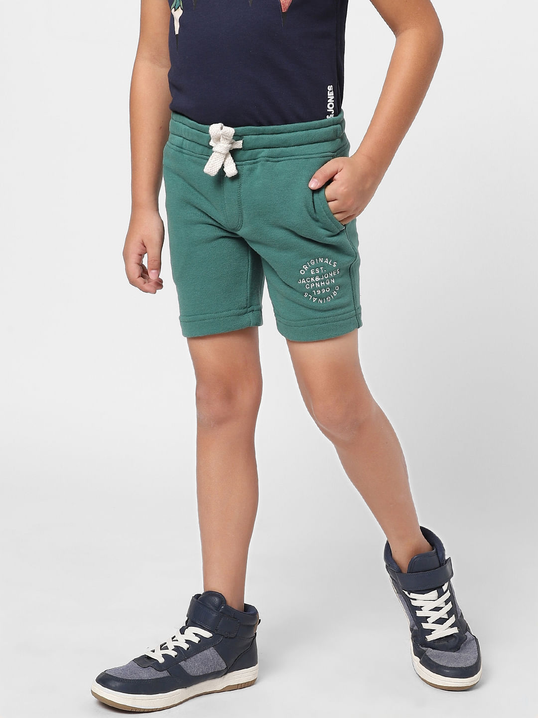BOYS Green Sweatshorts