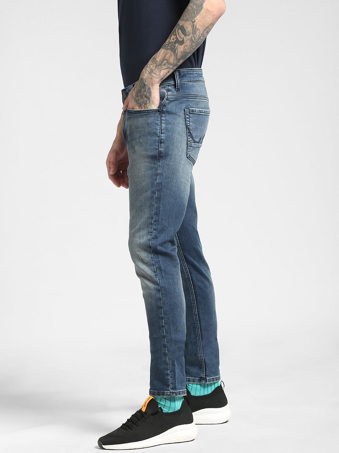 Blue Low Rise Liam Skinny Jeans