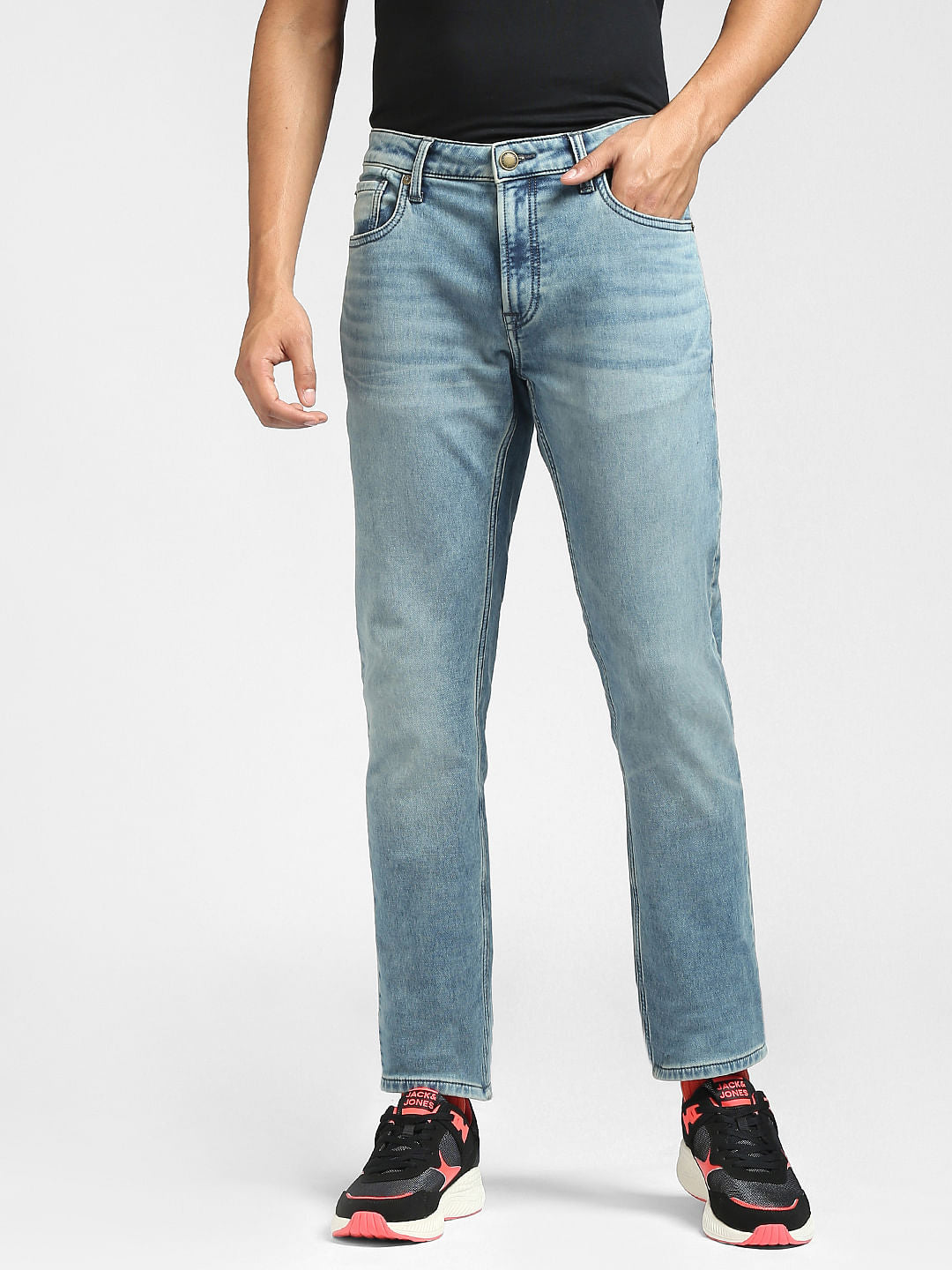 Light Blue Ripped Tim Slim Jeans