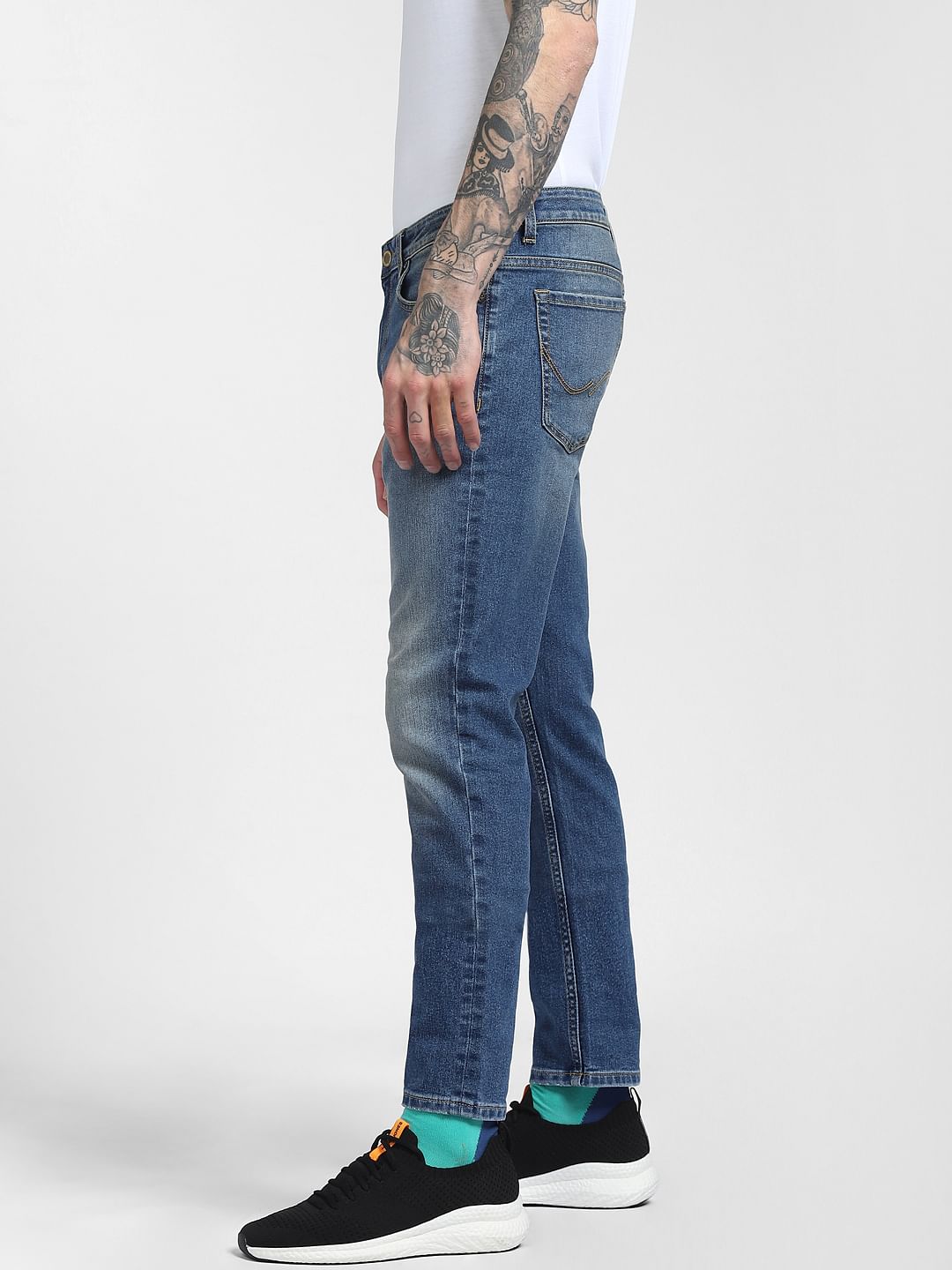 Blue Low Rise Glenn Slim Fit Jeans