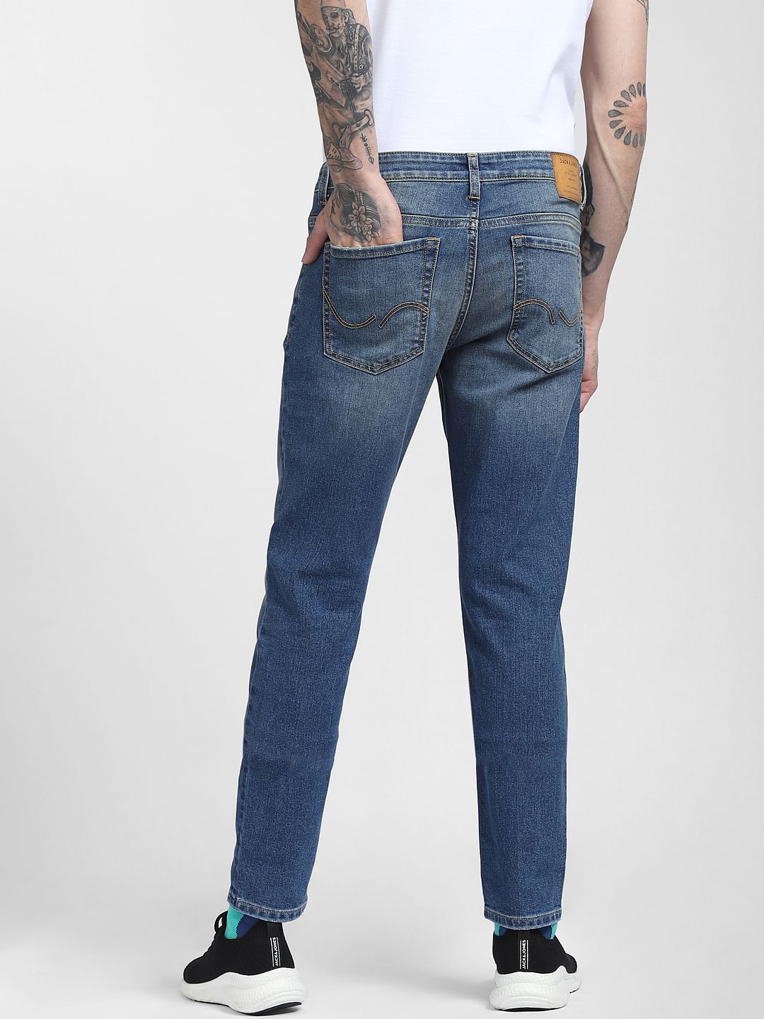 Blue Low Rise Glenn Slim Fit Jeans
