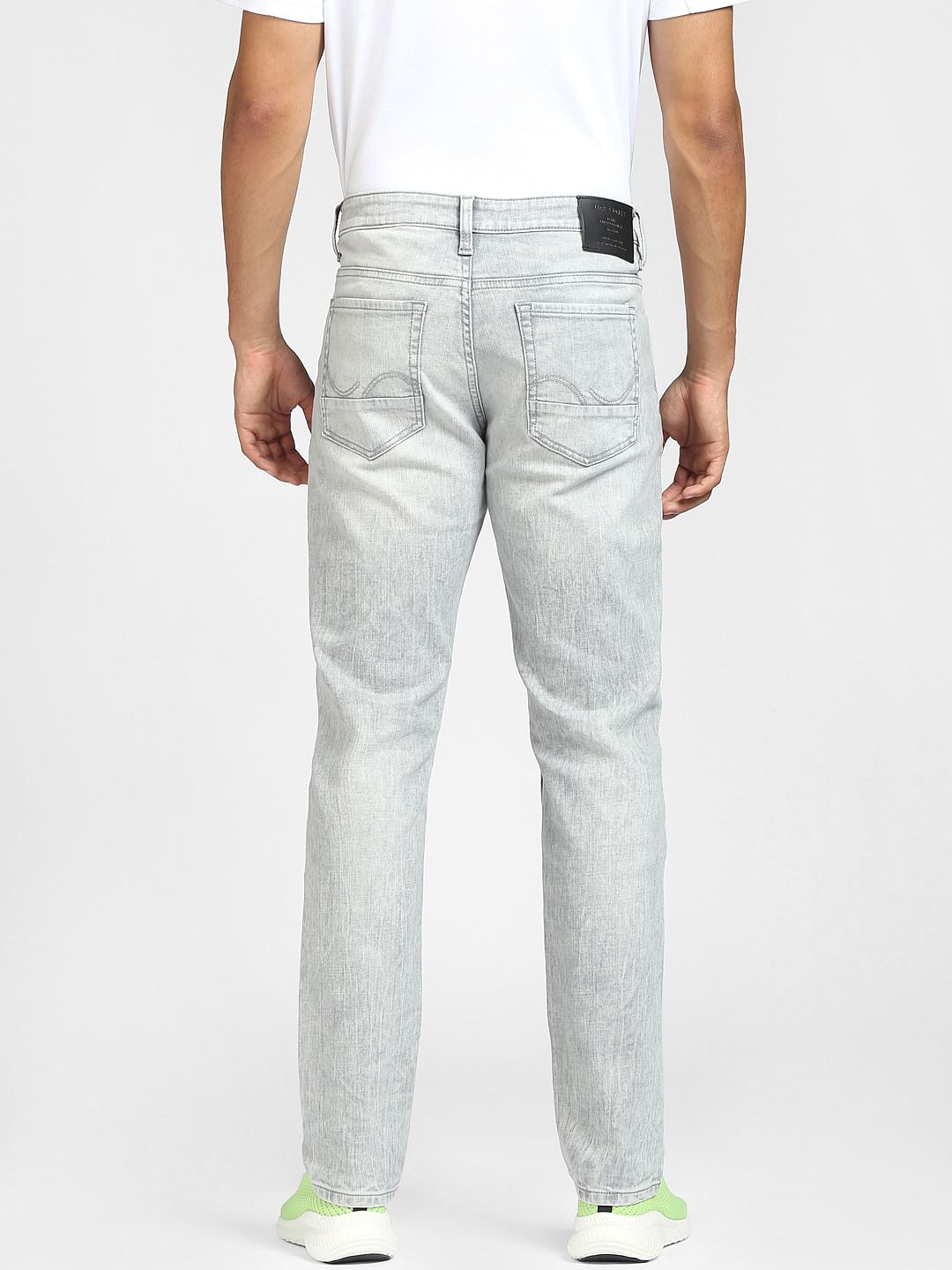 Grey Low Rise Glenn Slim Jeans