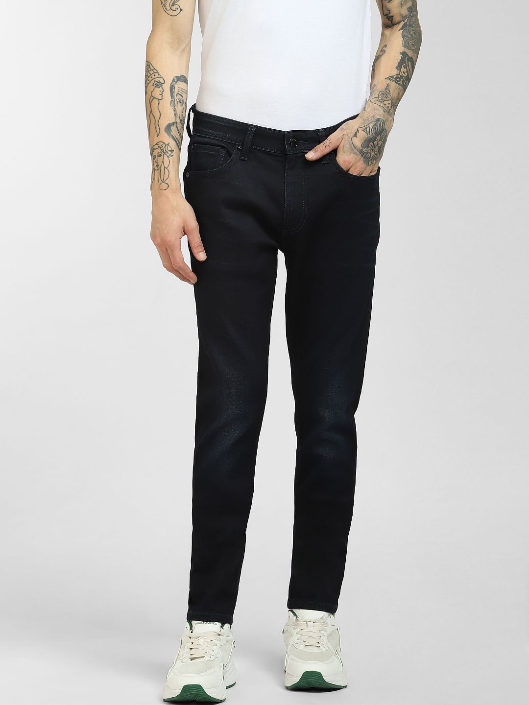 Dark Blue Low Rise Liam Skinny Jeans