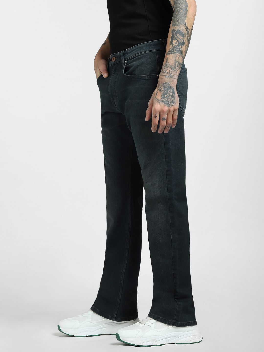 Blue High Rise Bootcut Jeans