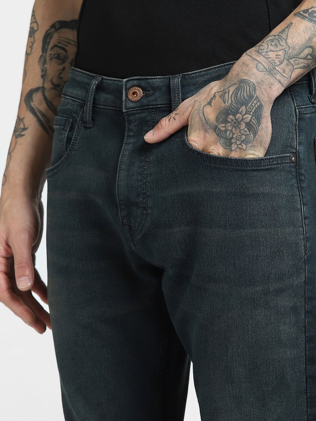 Blue High Rise Bootcut Jeans