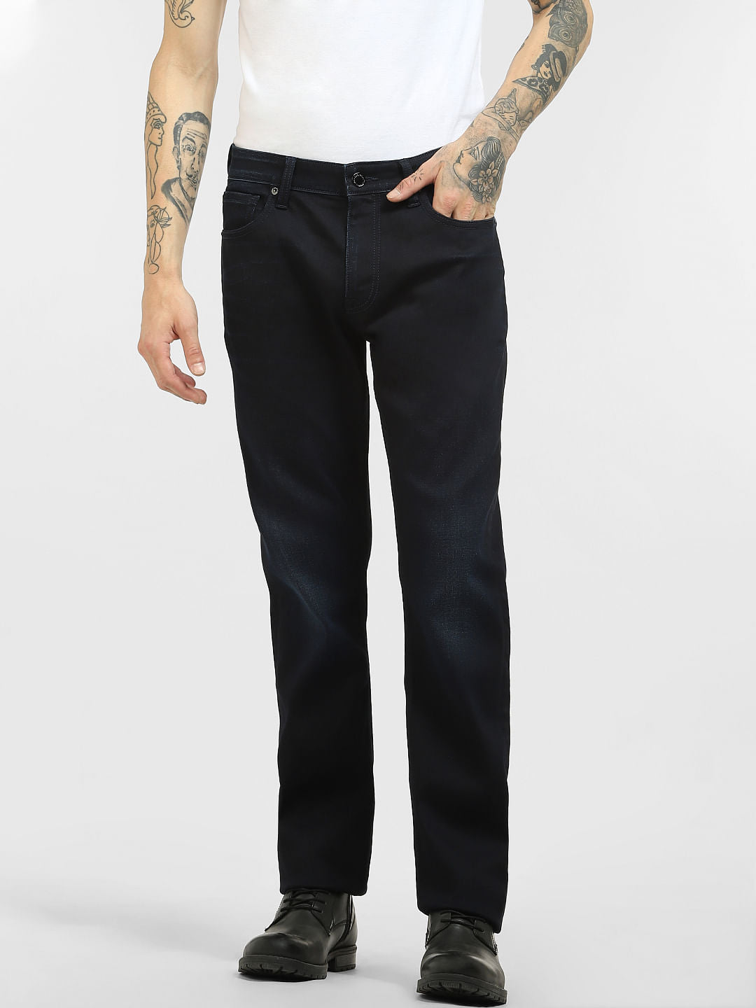 Dark Blue Mid Rise Clark RegularJeans