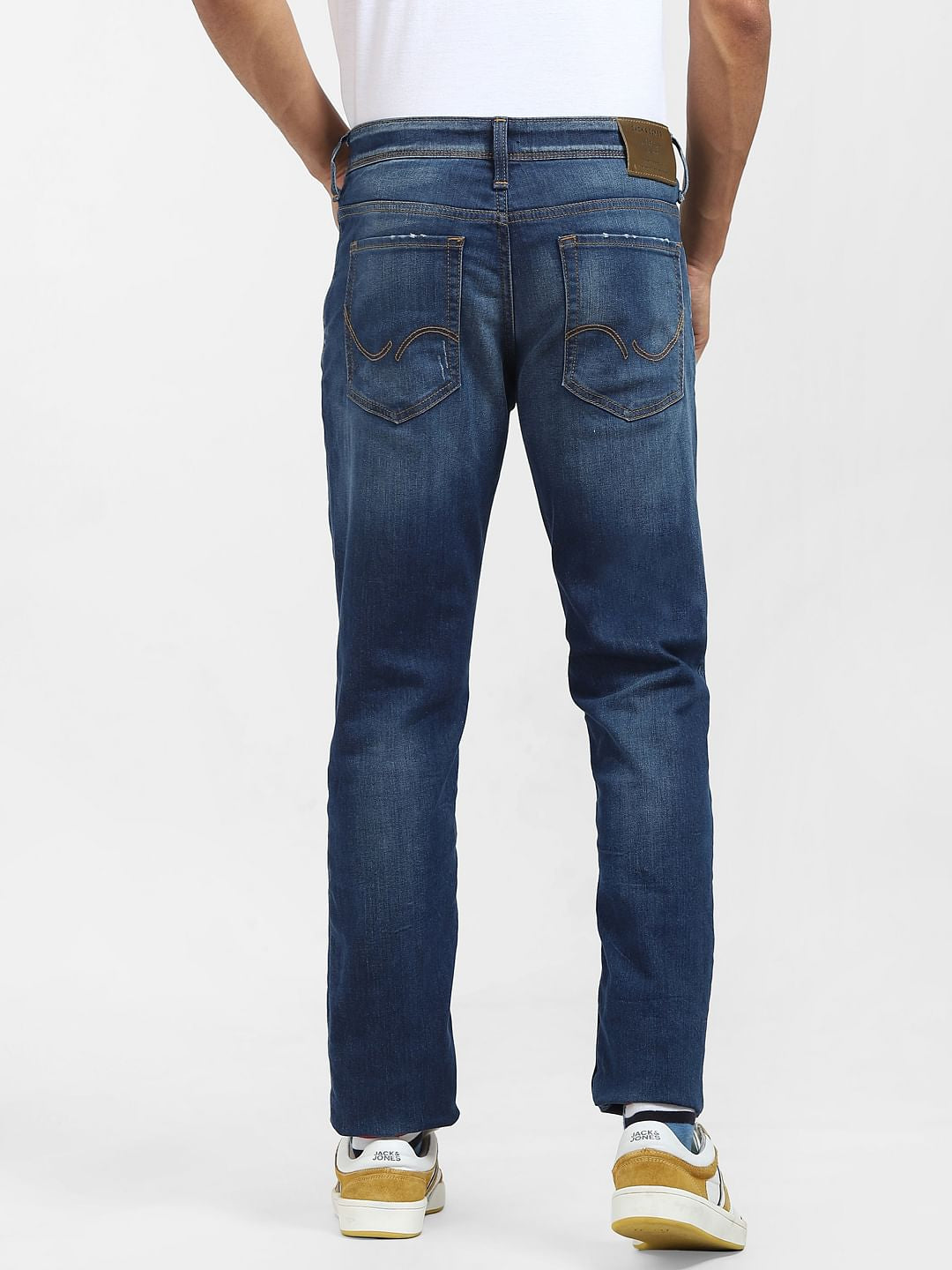 Blue Low Rise Faded Slim Fit Jeans