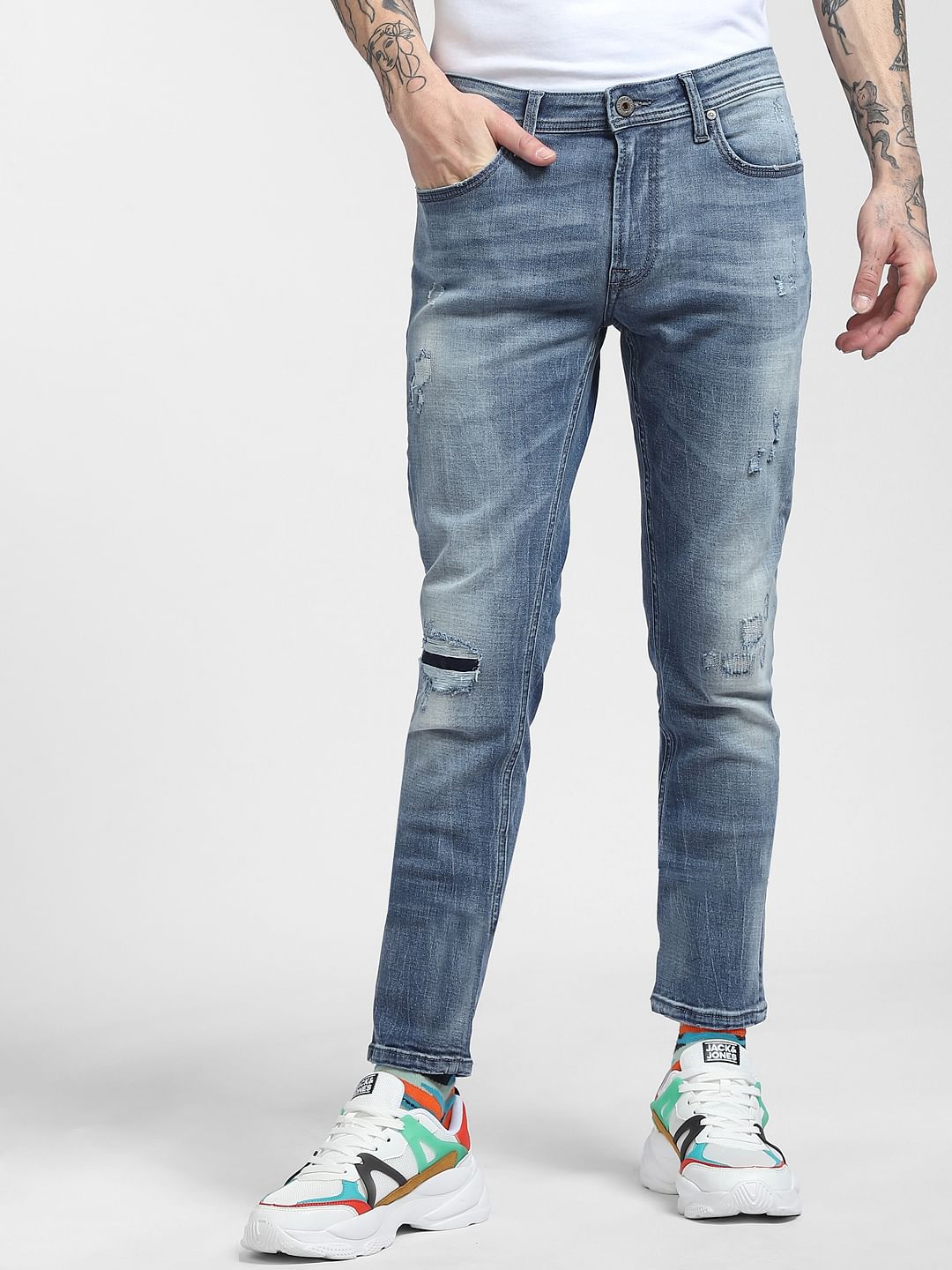 Light Blue Low Rise Liam Skinny Jeans