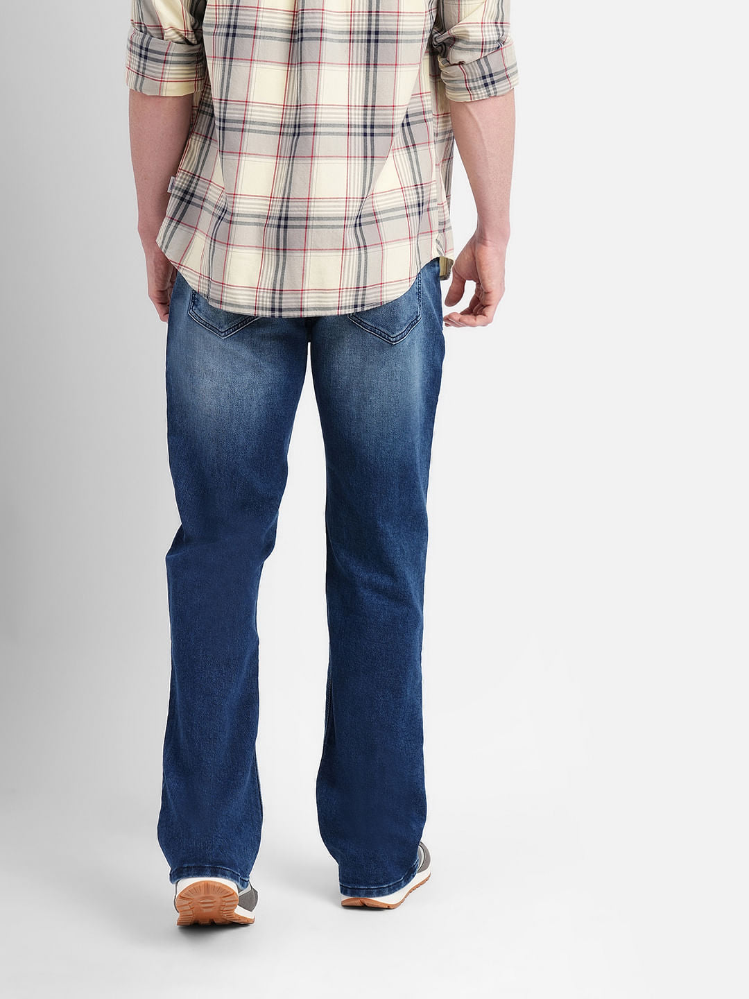 Blue High Rise Washed Ray Bootcut Jeans
