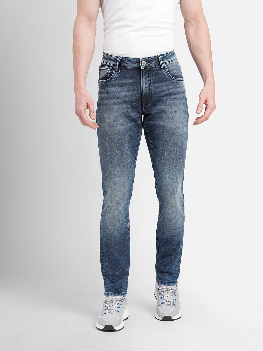 Blue Low Rise Glenn Slim Fit Jeans