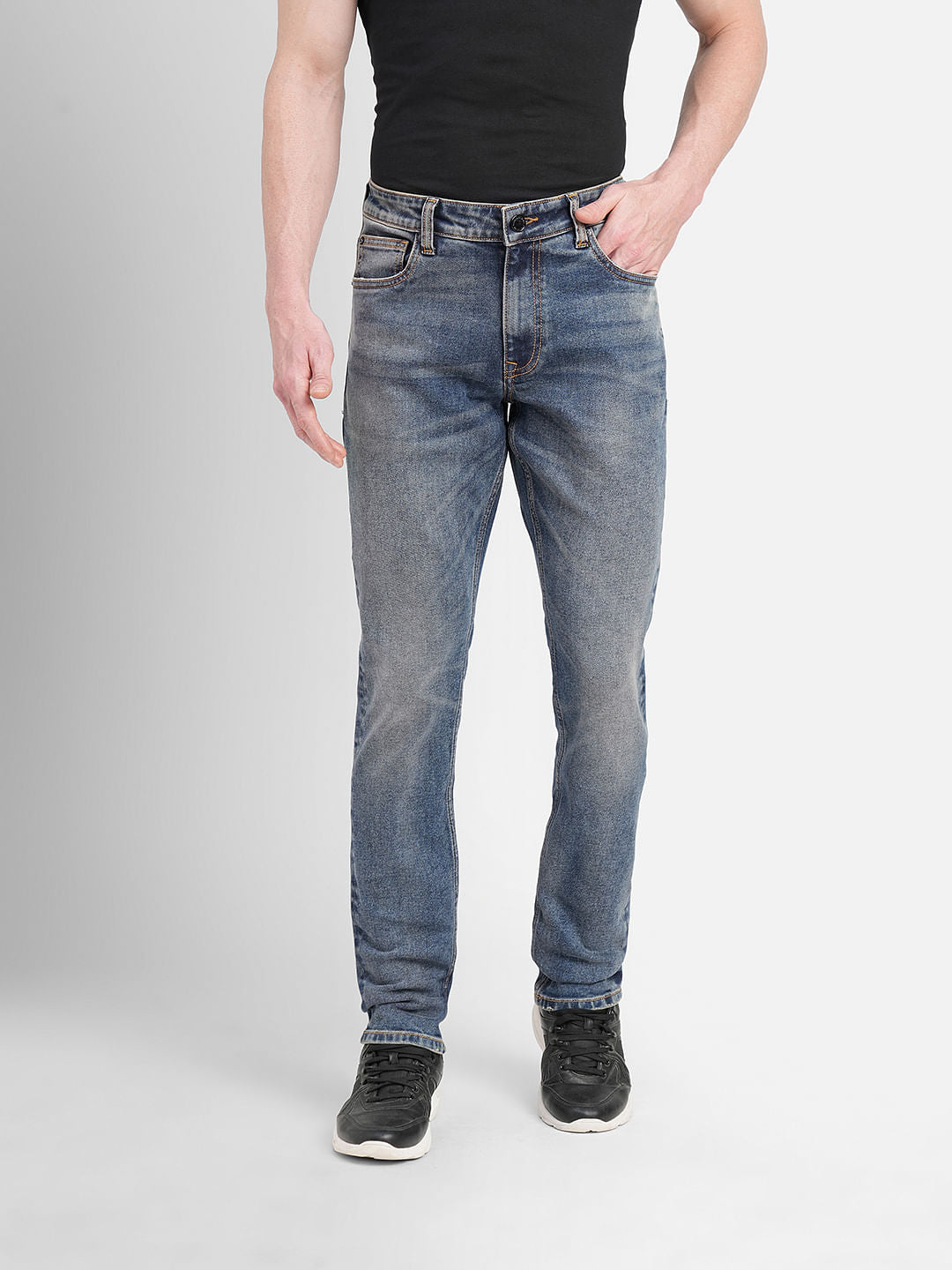 Dark Blue Low Rise Glenn Slim Fit Jeans