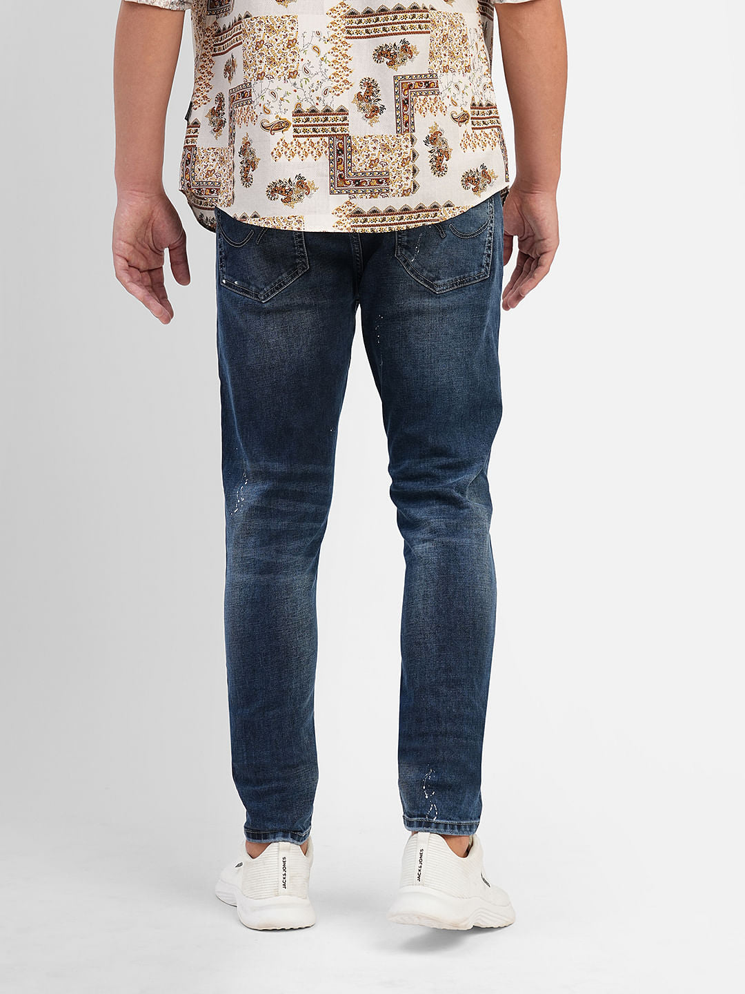 Blue Low Rise Distressed Liam Super Skinny Jeans
