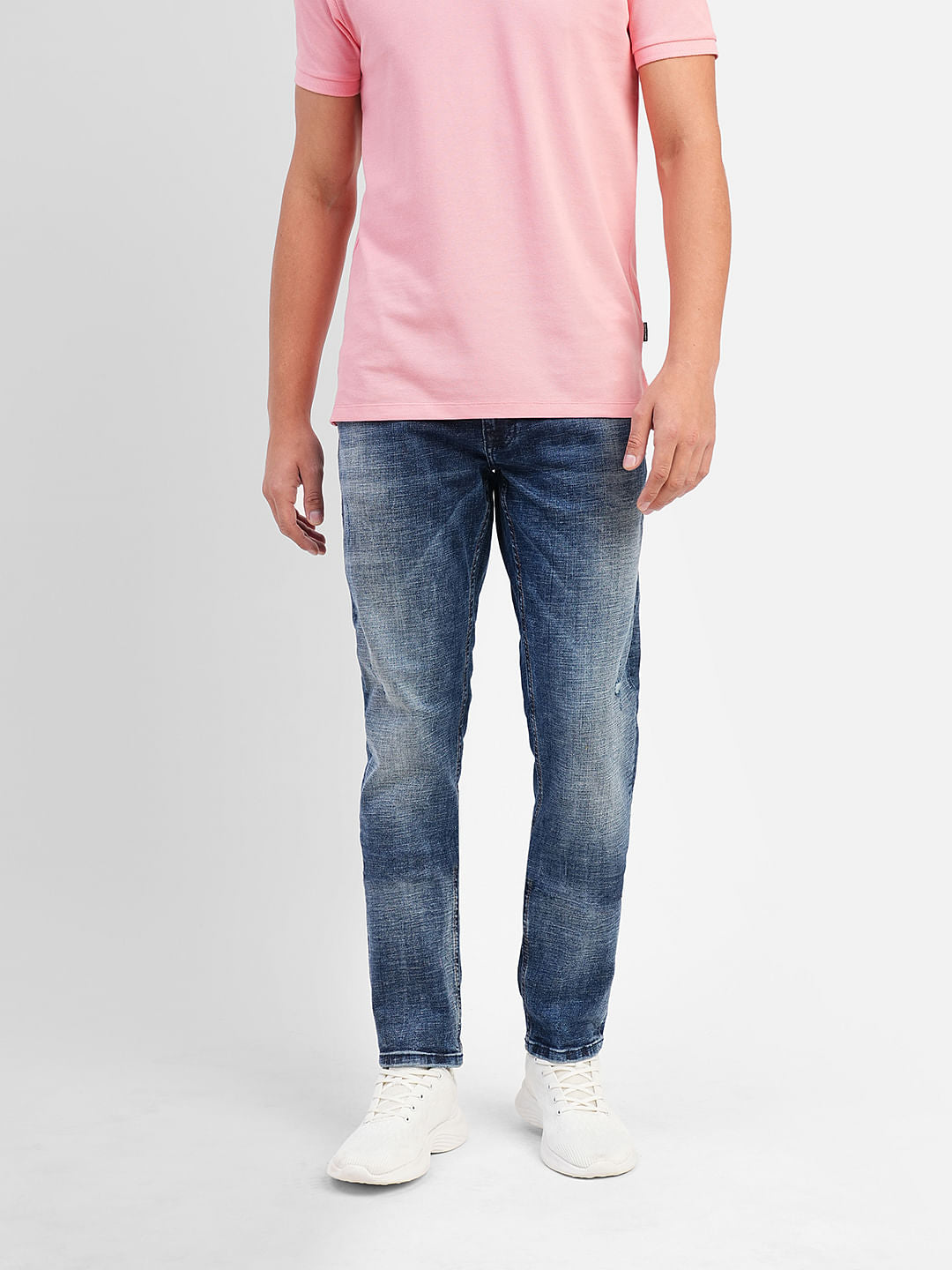Blue Low Rise Washed Ben Skinny Jeans
