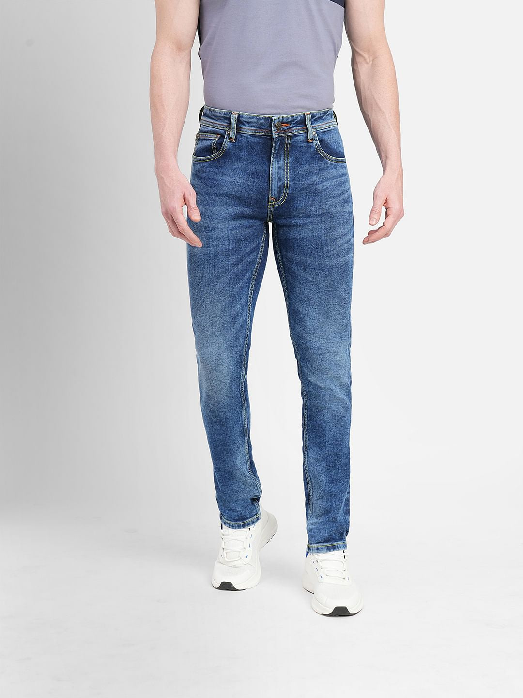 Dark Blue Low Rise Liam Skinny Fit Jeans
