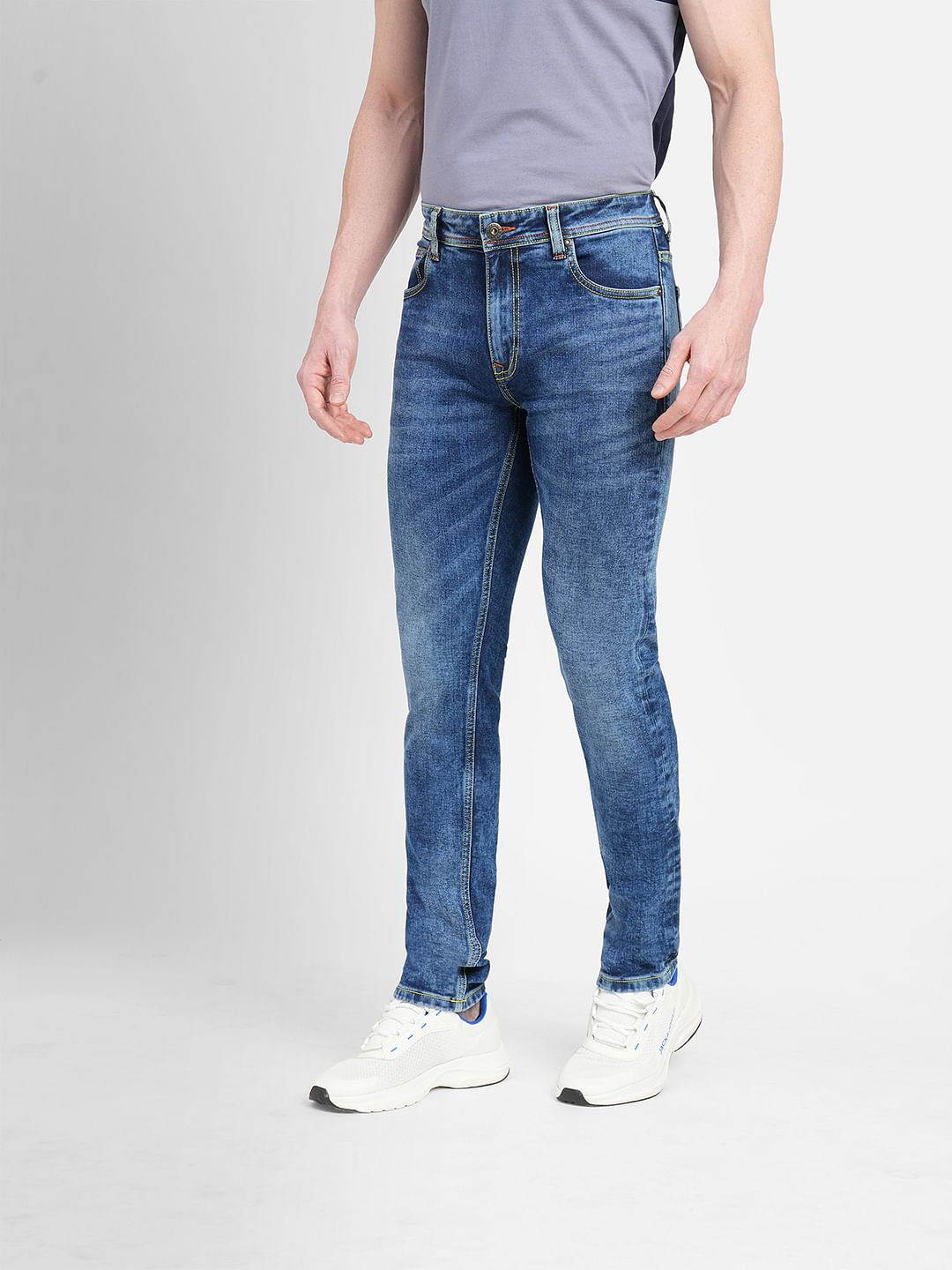 Dark Blue Low Rise Liam Skinny Fit Jeans