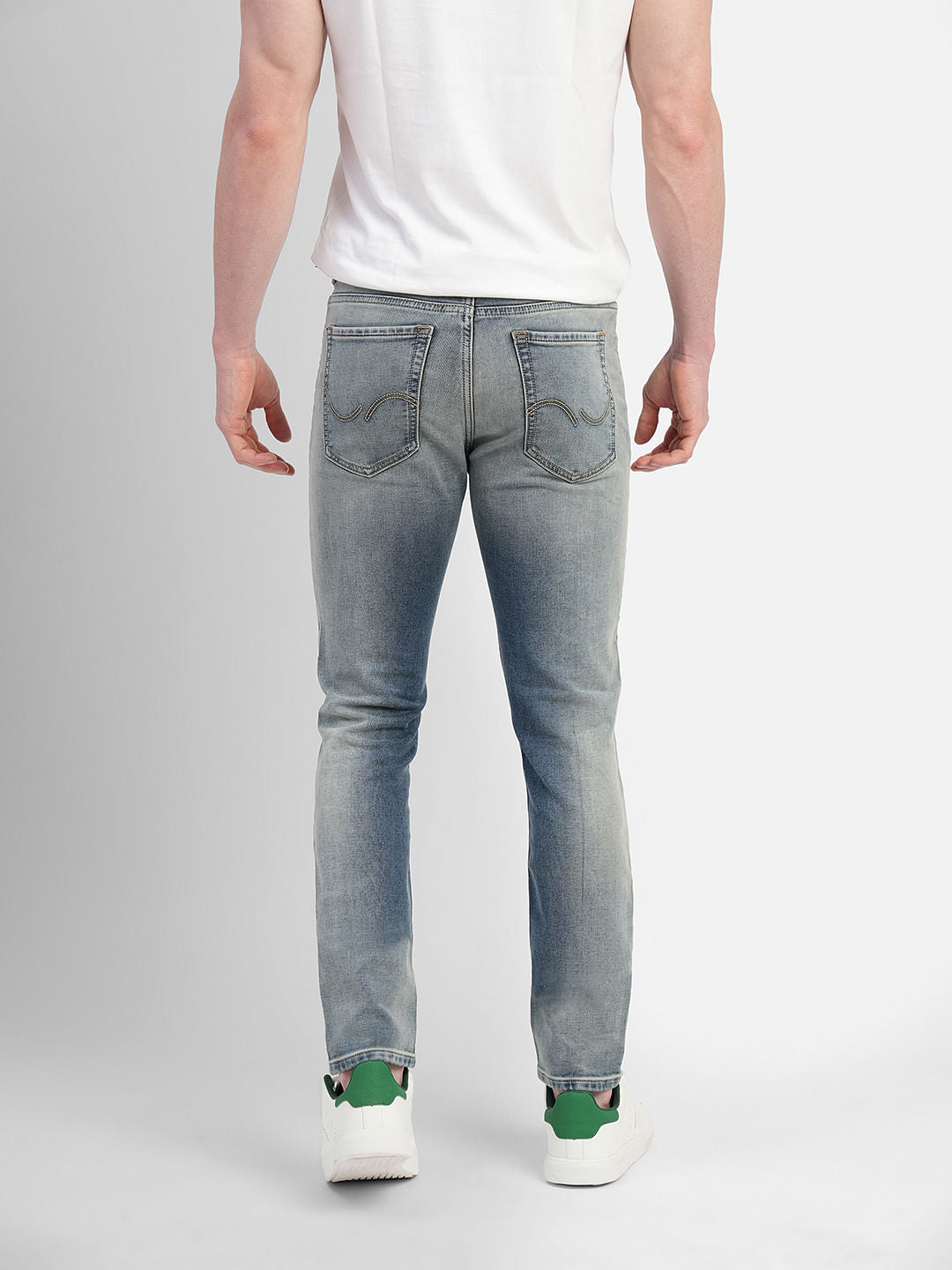 Light Blue Low Rise Washed Glenn Slim Jeans