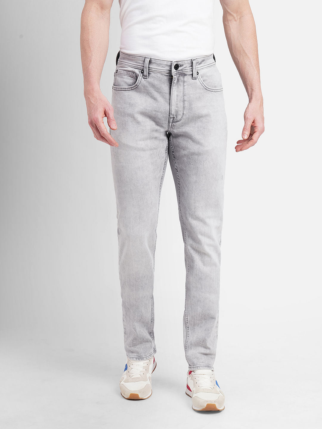 Light Grey Low Rise Glenn Slim Fit Jeans
