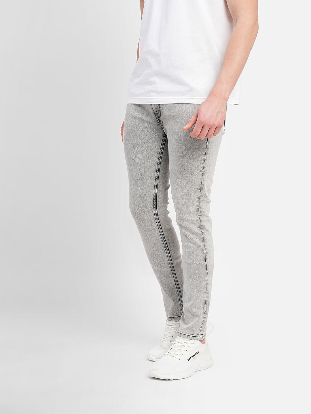 Grey Low Rise Liam Super Skinny Jeans