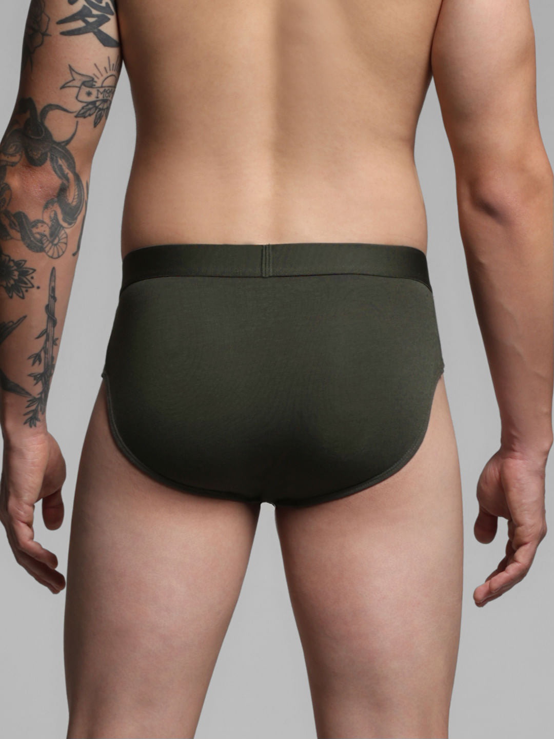 Dark Green Cotton Modal Briefs