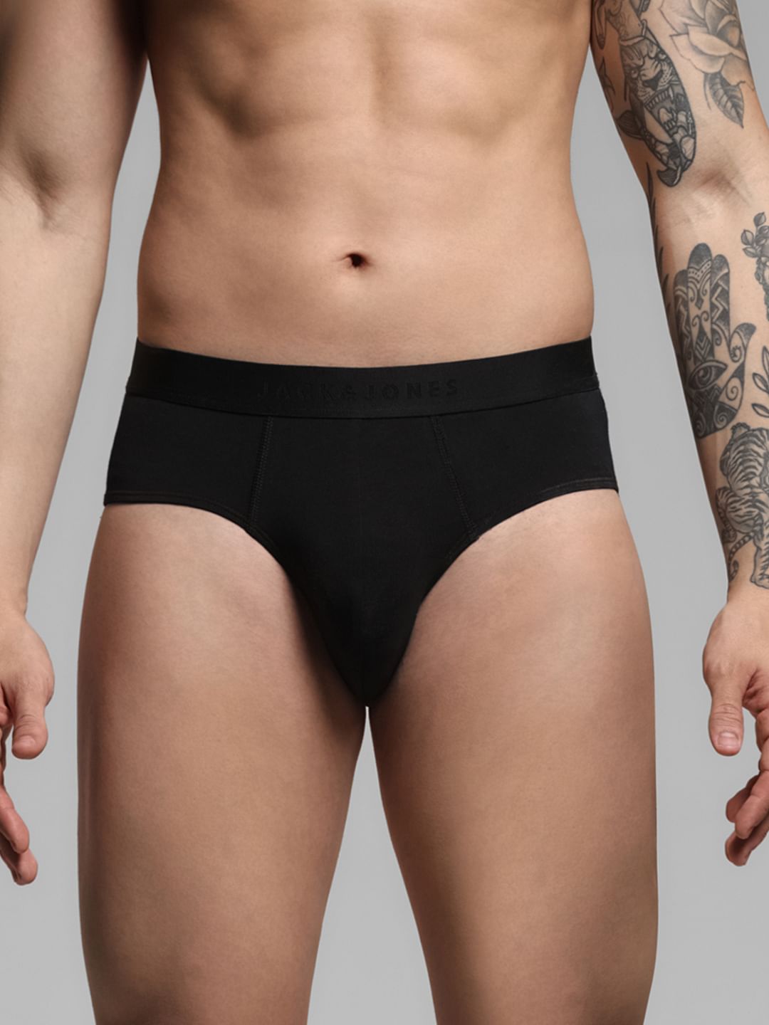 Black Cotton Modal Briefs