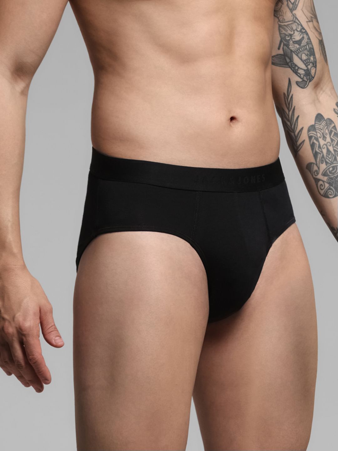 Black Cotton Modal Briefs