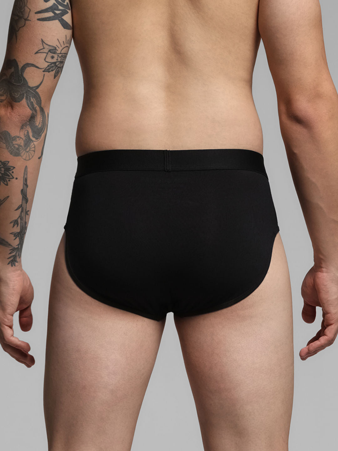 Black Cotton Modal Briefs