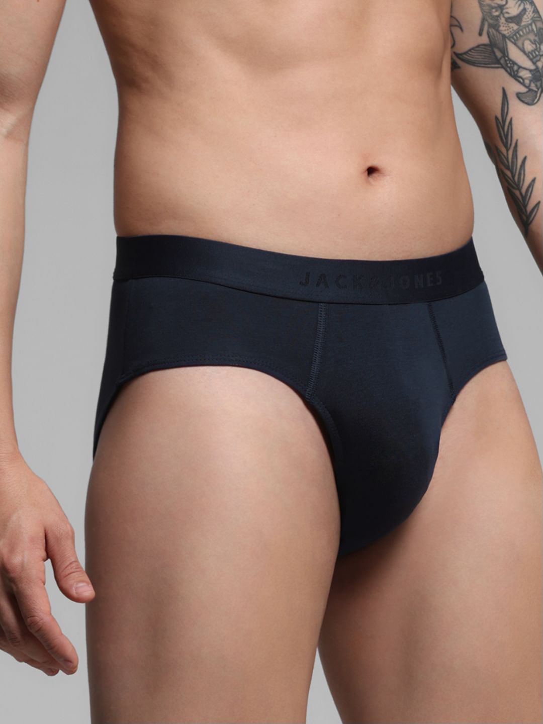 Navy Blue Cotton Modal Briefs