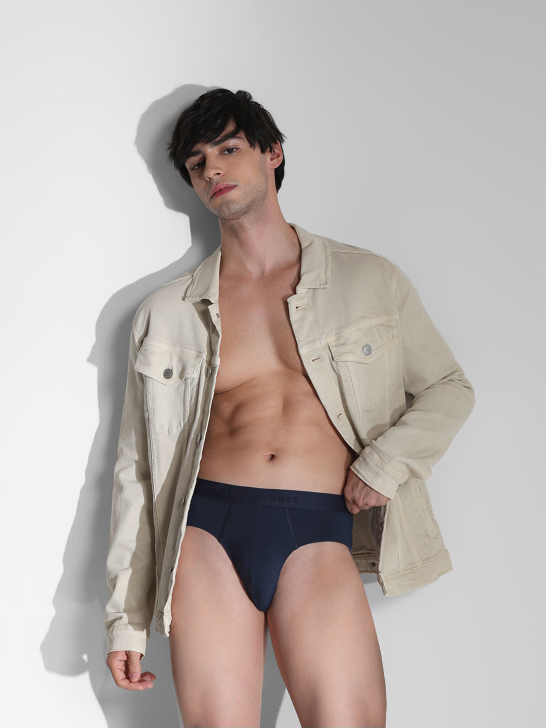 Navy Blue Cotton Modal Briefs