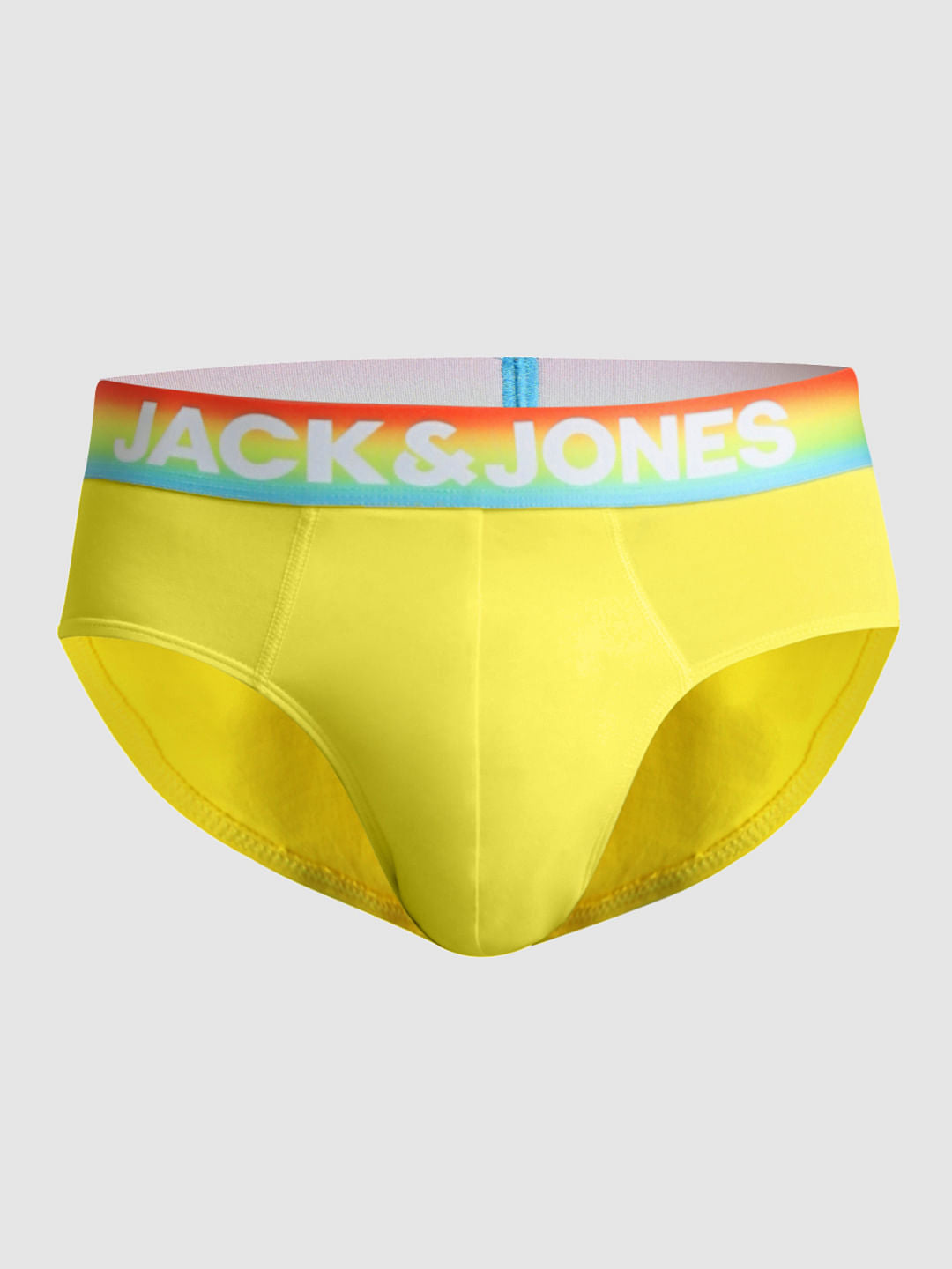 Yellow Logo Print Briefs