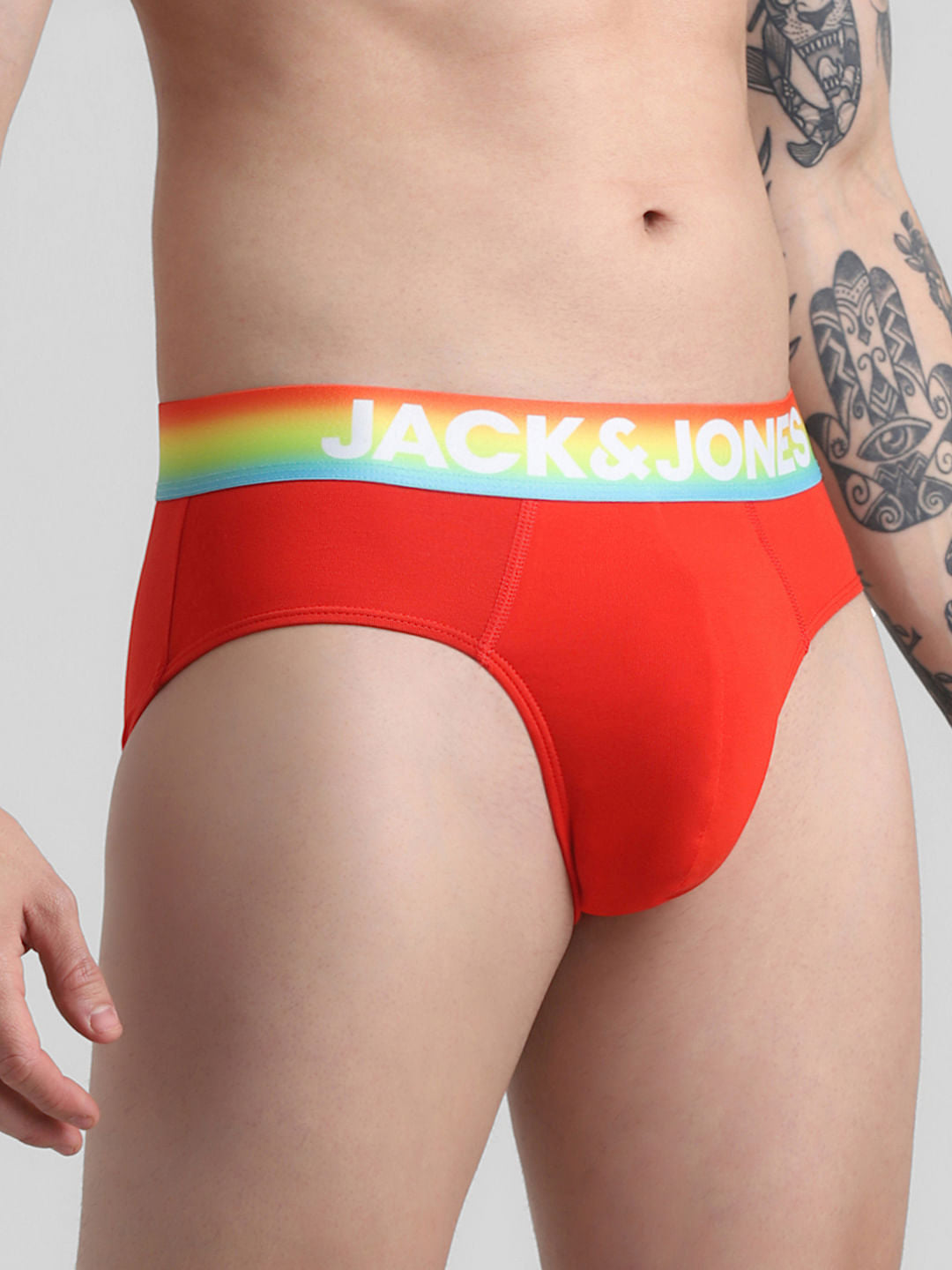 Red Logo Print Briefs