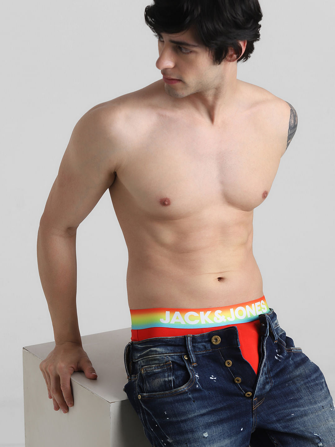 Red Logo Print Briefs