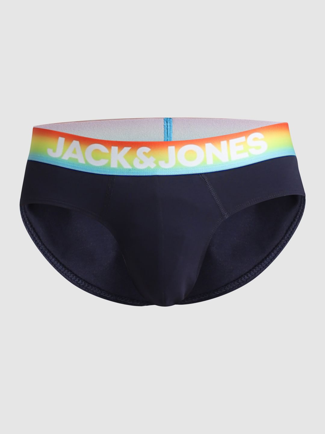 Navy Blue Logo Print Briefs