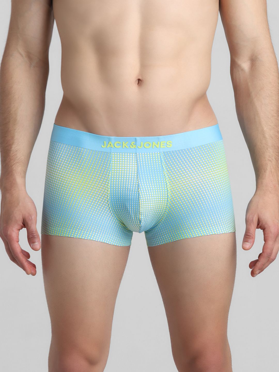 Lime Yellow Printed Trunks