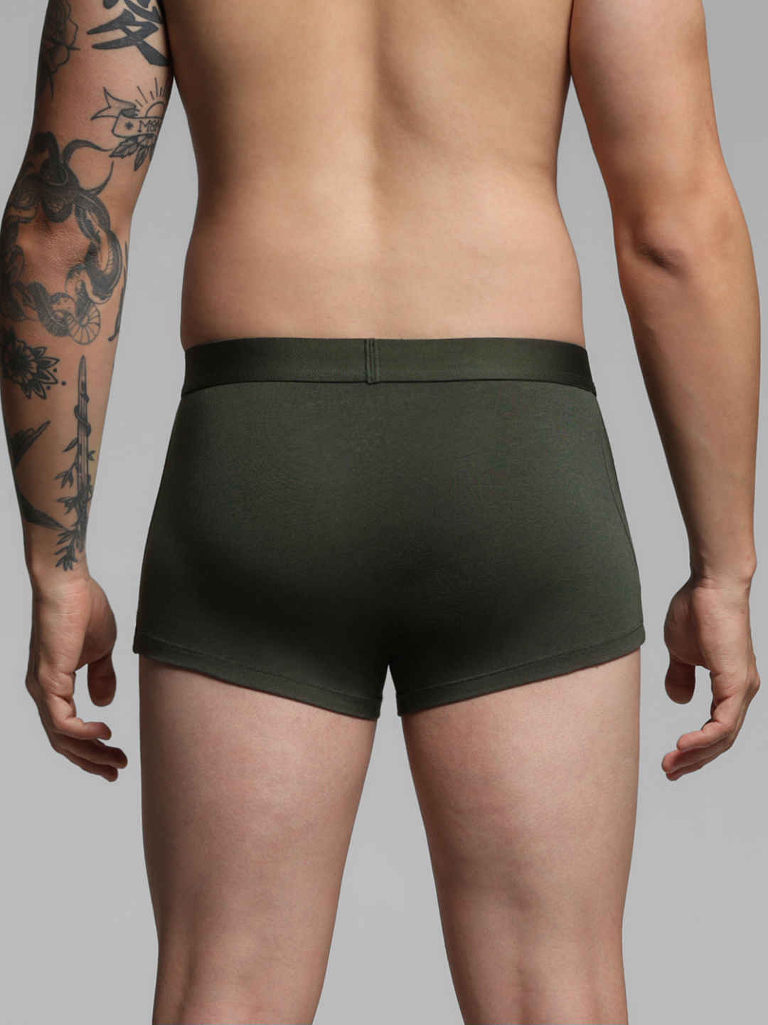 Dark Green Cotton Modal Trunks