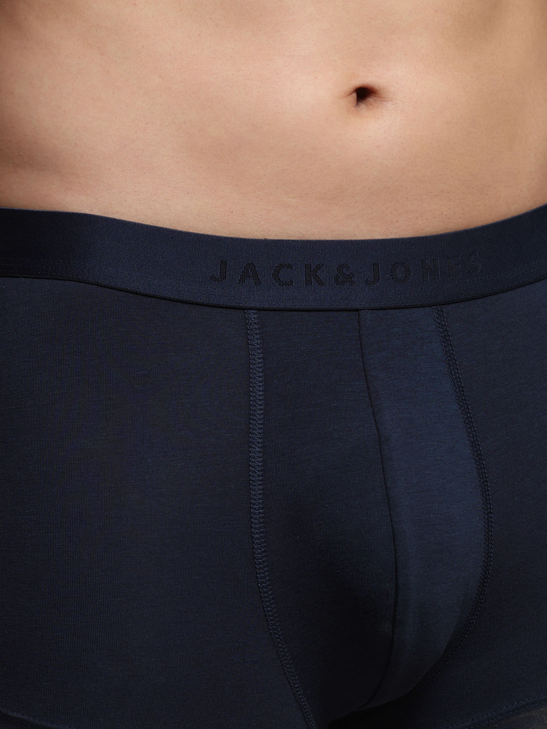 Navy Blue Cotton Modal Trunks