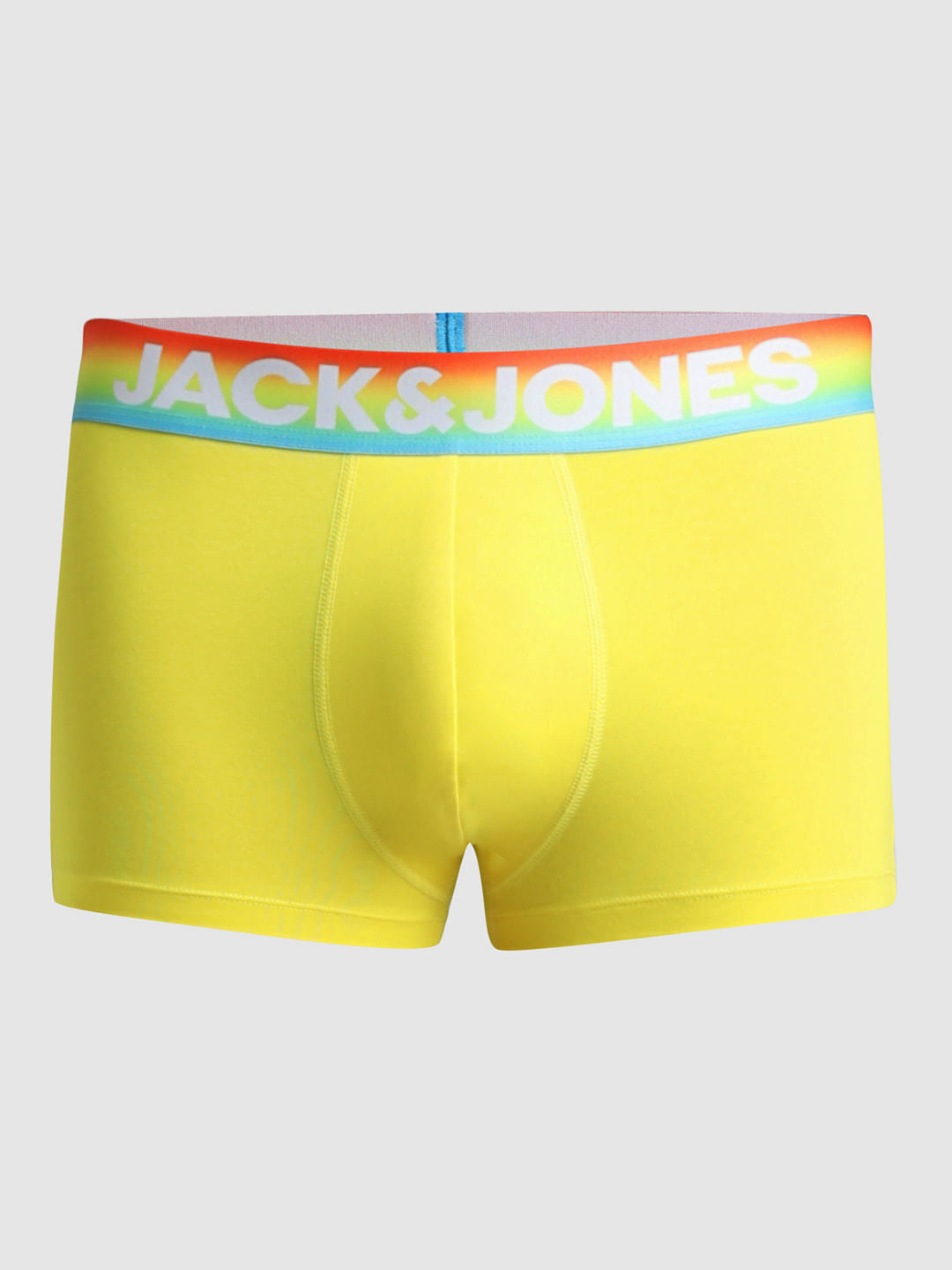 Yellow Logo Print Trunks