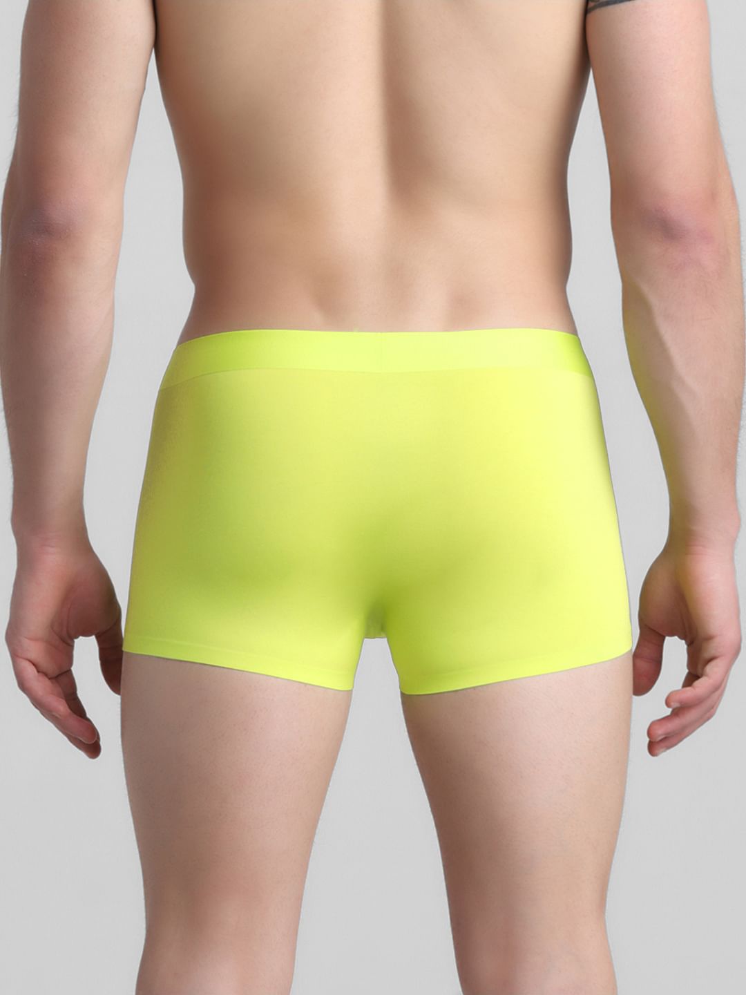 Lime Yellow Knitted Trunks