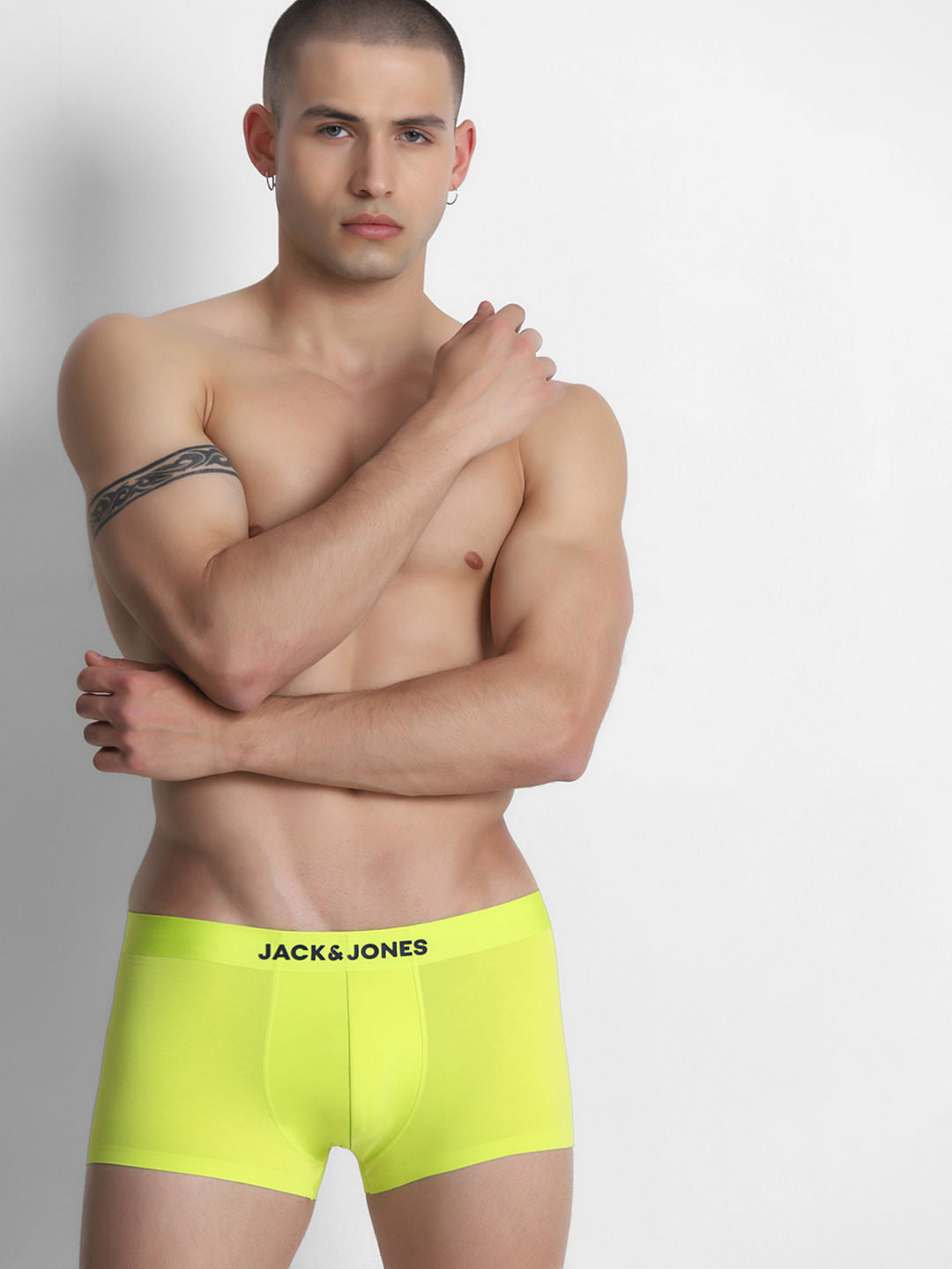 Lime Yellow Knitted Trunks