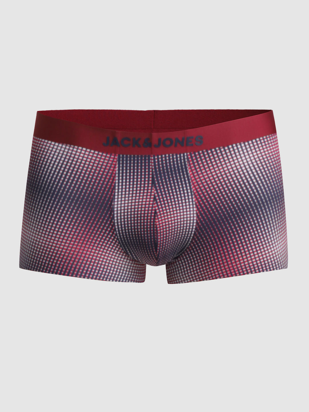 Dark Red Printed Trunks