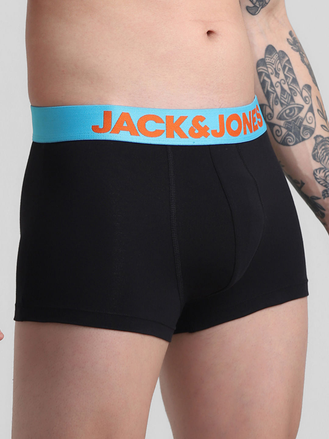 Pack Of 2 Grey & Black Logo Print Trunks
