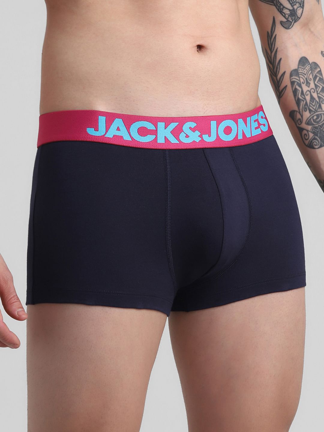 Pack Of 2 Blue & Black Logo Print Trunks