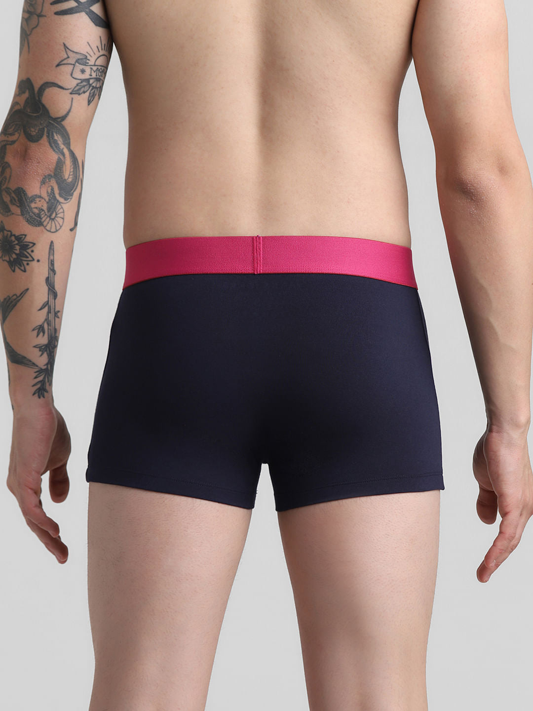 Pack Of 2 Blue & Grey Logo Print Trunks