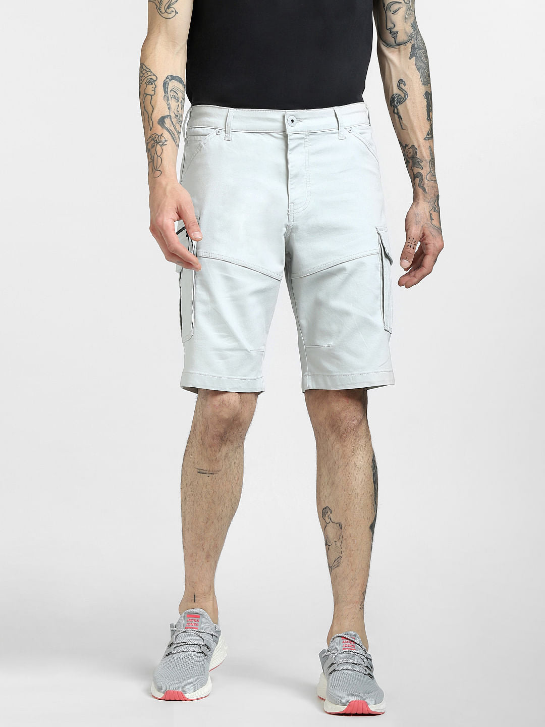 Grey Cargo Shorts