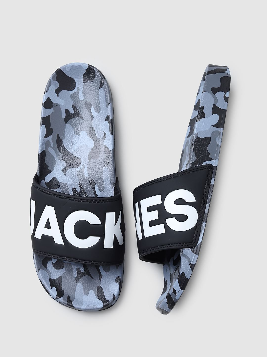 Black Camo Print Sliders
