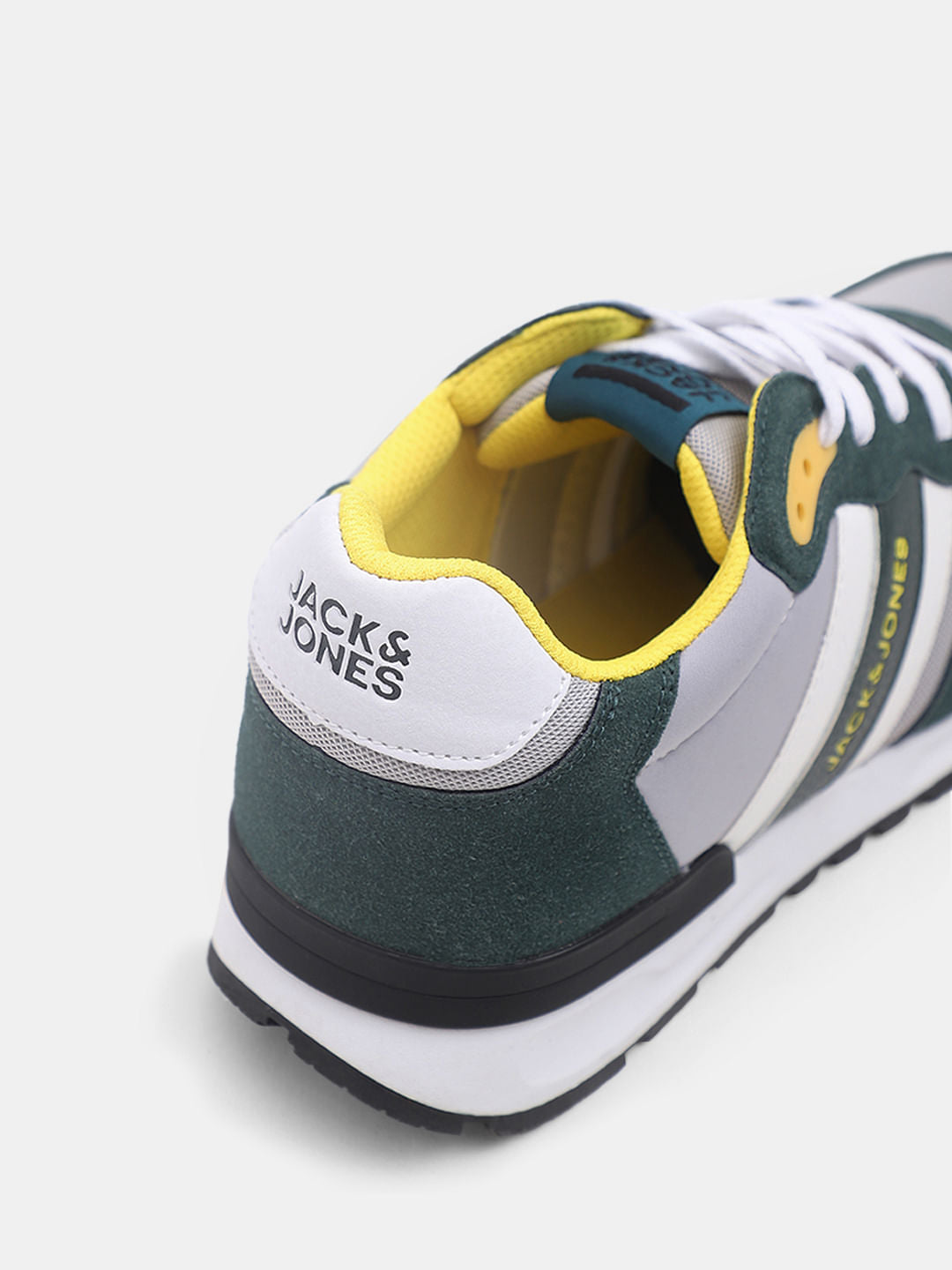 Green Colourblocked Mesh Sneakers