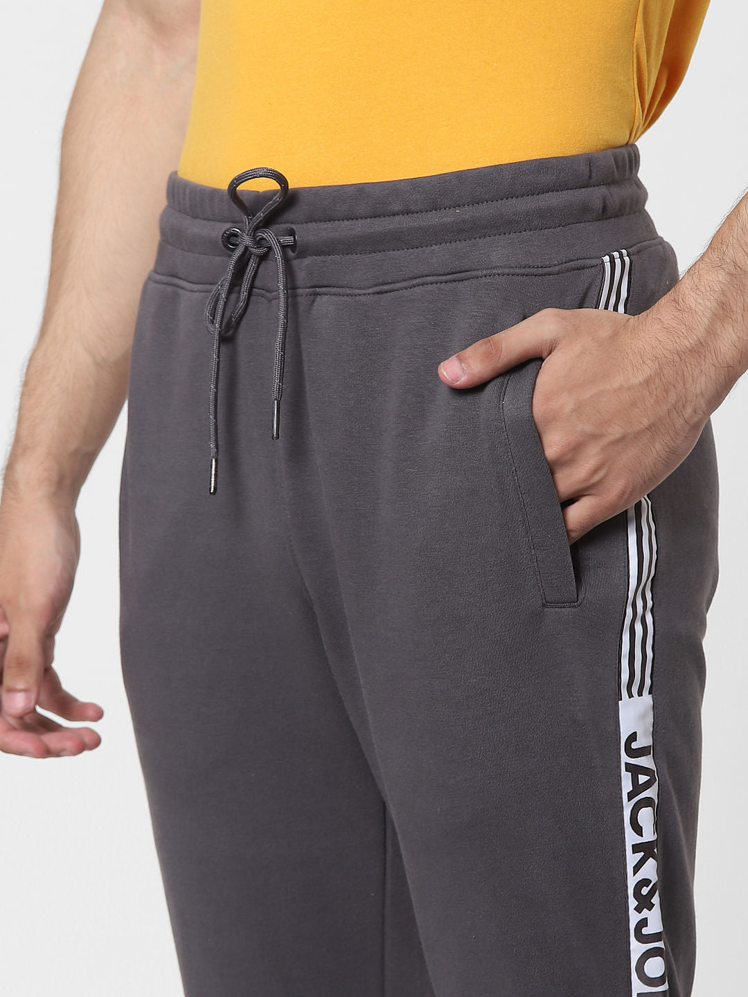 Grey Tape Detail Sweatpants