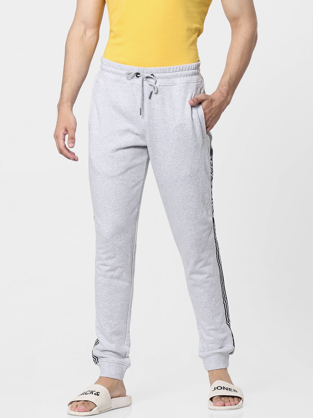 Light Grey Tape Detail Sweatpants