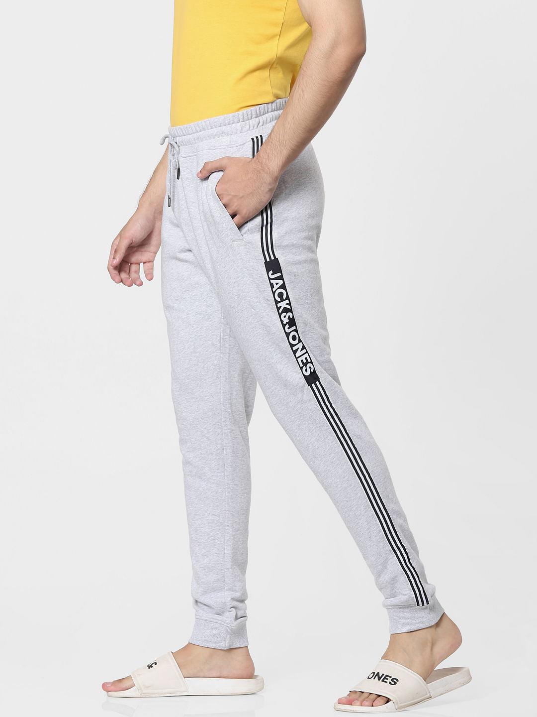 Light Grey Tape Detail Sweatpants