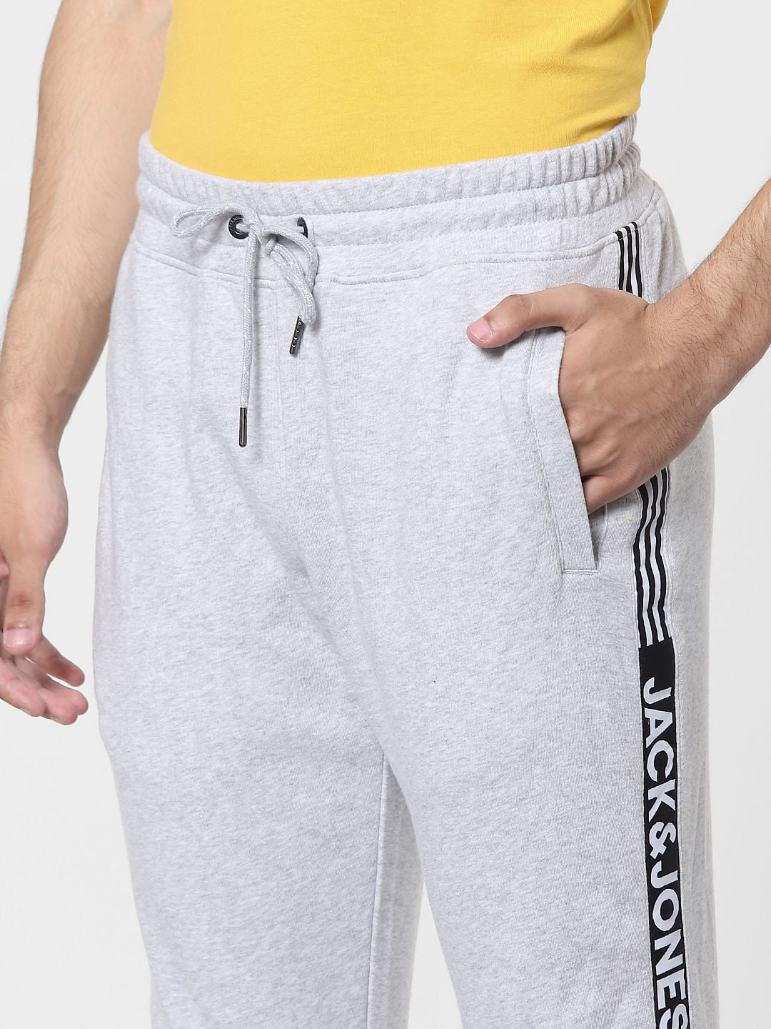 Light Grey Tape Detail Sweatpants